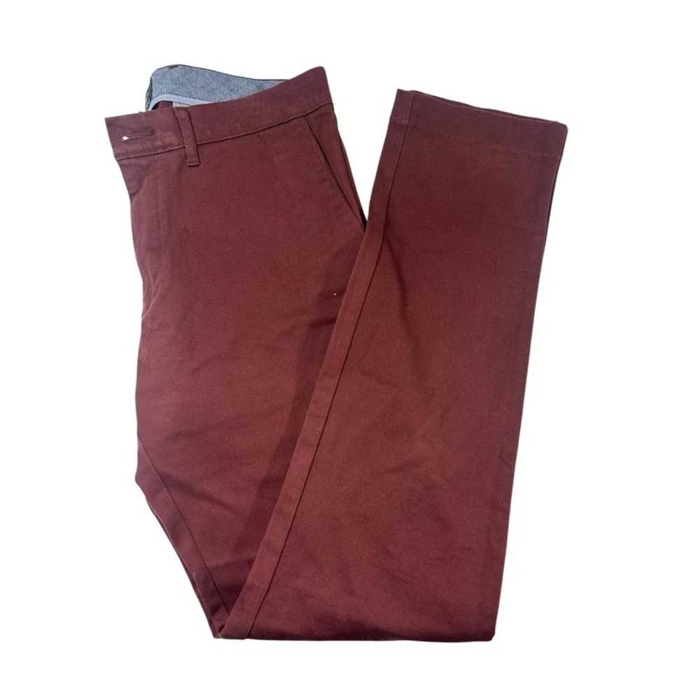 J.Crew 484 Slim-Fit‎ Stretch Chino Pants Mens 30x32 Burgundy Maroon Re-Imagined